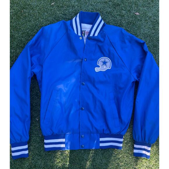 Dallas Cowboys Snap Button Bomber Jacket 80s/90s - NFL Football  (RARE/Vintage) - Picture 1 of 5